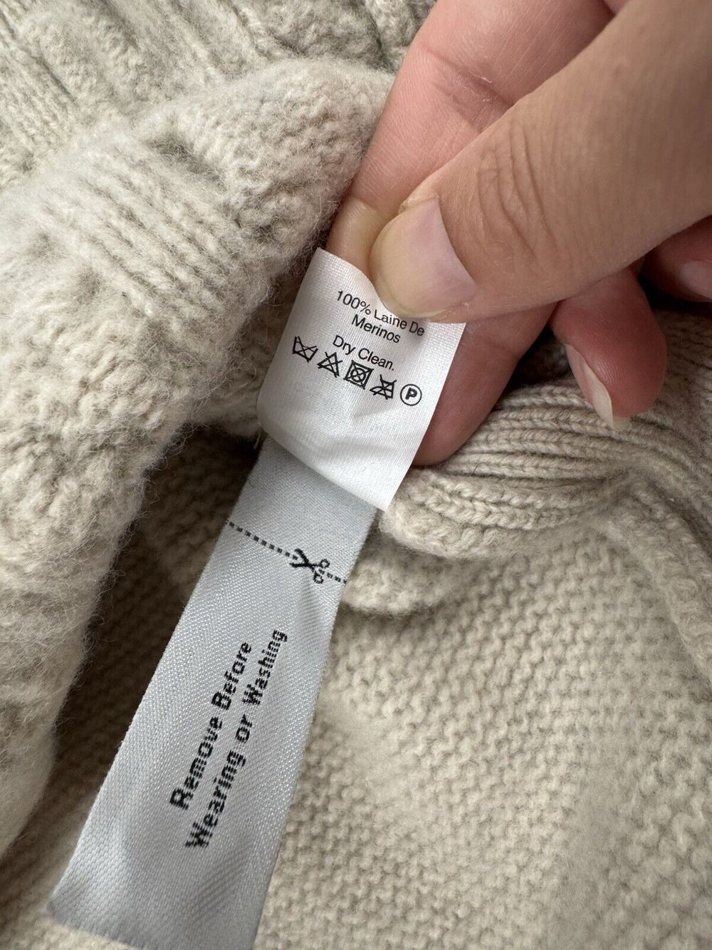 Madewell Womens Wool Open Side Bobble Pullover Sweater G9610 Cream - Picture 8 of 11